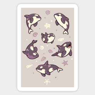 Jelly bean orcas Magnet